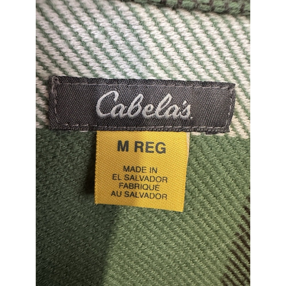 Cabela's Jacket Flannel Shacket Granolagirl Green Plaid Retro Women's Size M - Picture 6 of 6